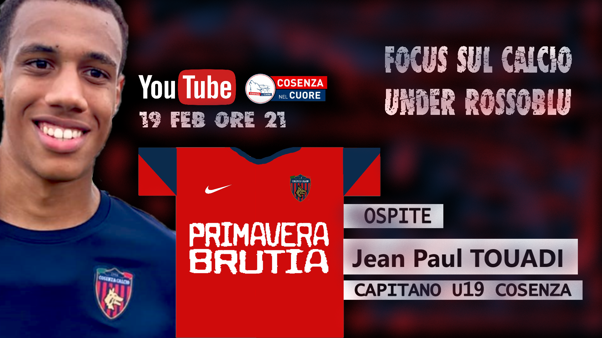 Primavera Brutia con il capitano del Cosenza Primavera TOUADI