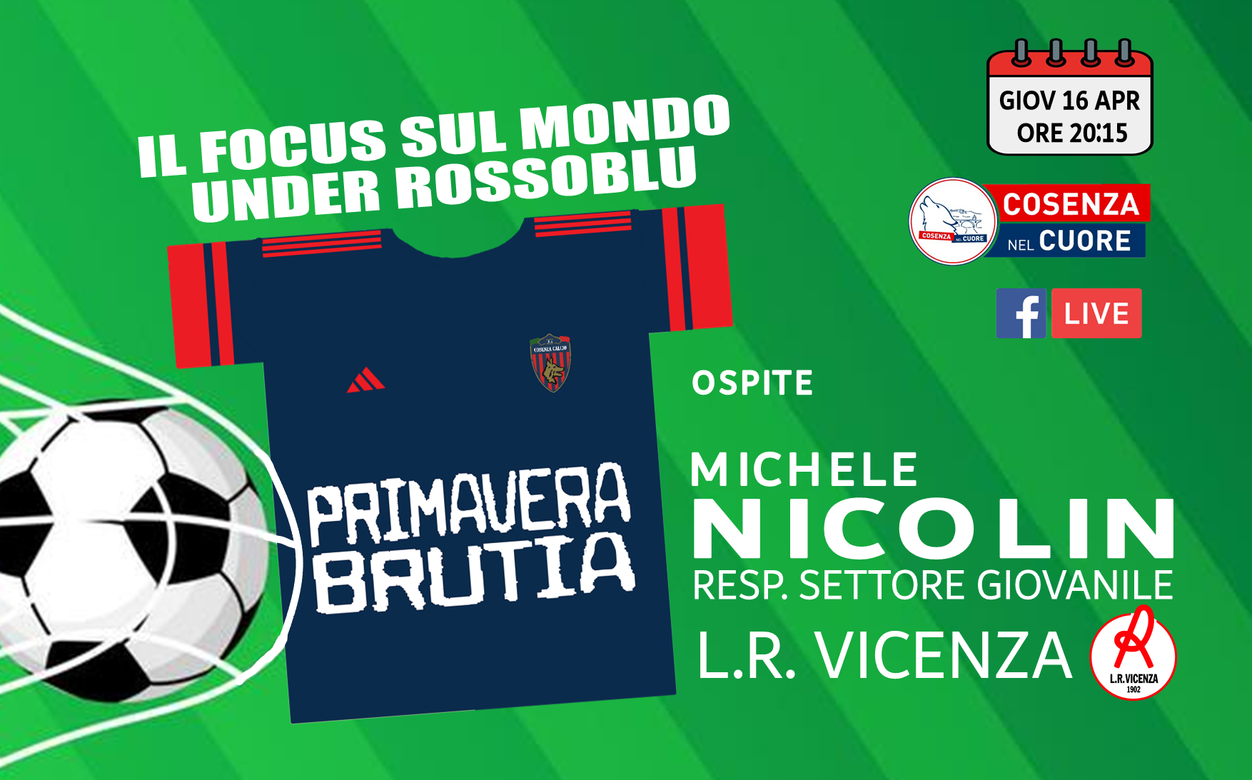 PRIMAVERA BRUTIA, CON IL RESP SETT GIOVANILE DEL VICENZA